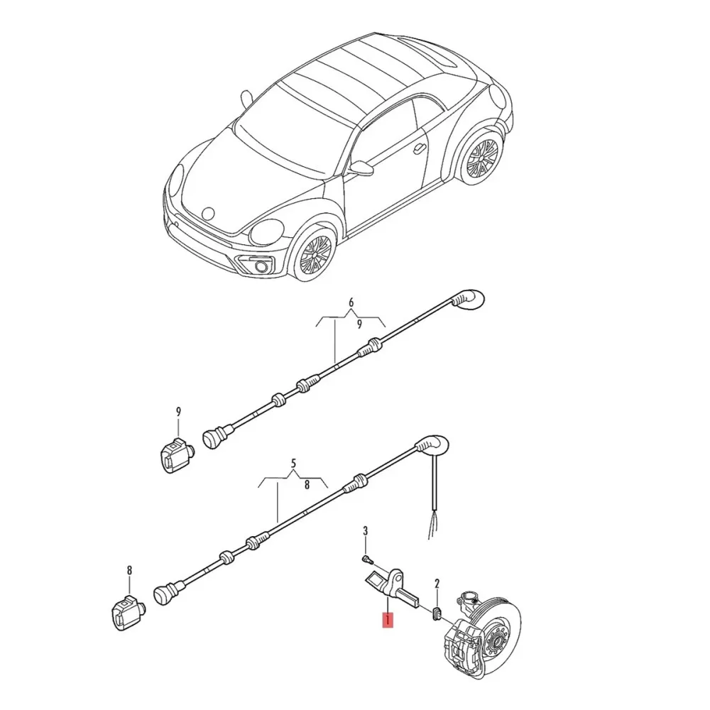 WHT003858A WHT003859A Sau Trái & Phải ABS Tốc Độ Bánh Xe Cảm Biến Cho VW Passat B7 CC Eos Tiguan Touran Siêu Scirocco ghế Ngồi Alhambra