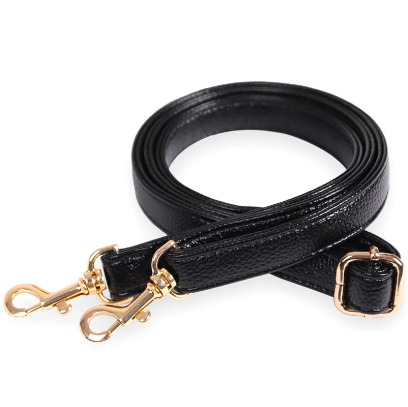 Brand High Quality Leather Bag Strap Black 85-130CM Luxury Adjustable Fashion Shoulder Strap Bag Accessori Purse Strap