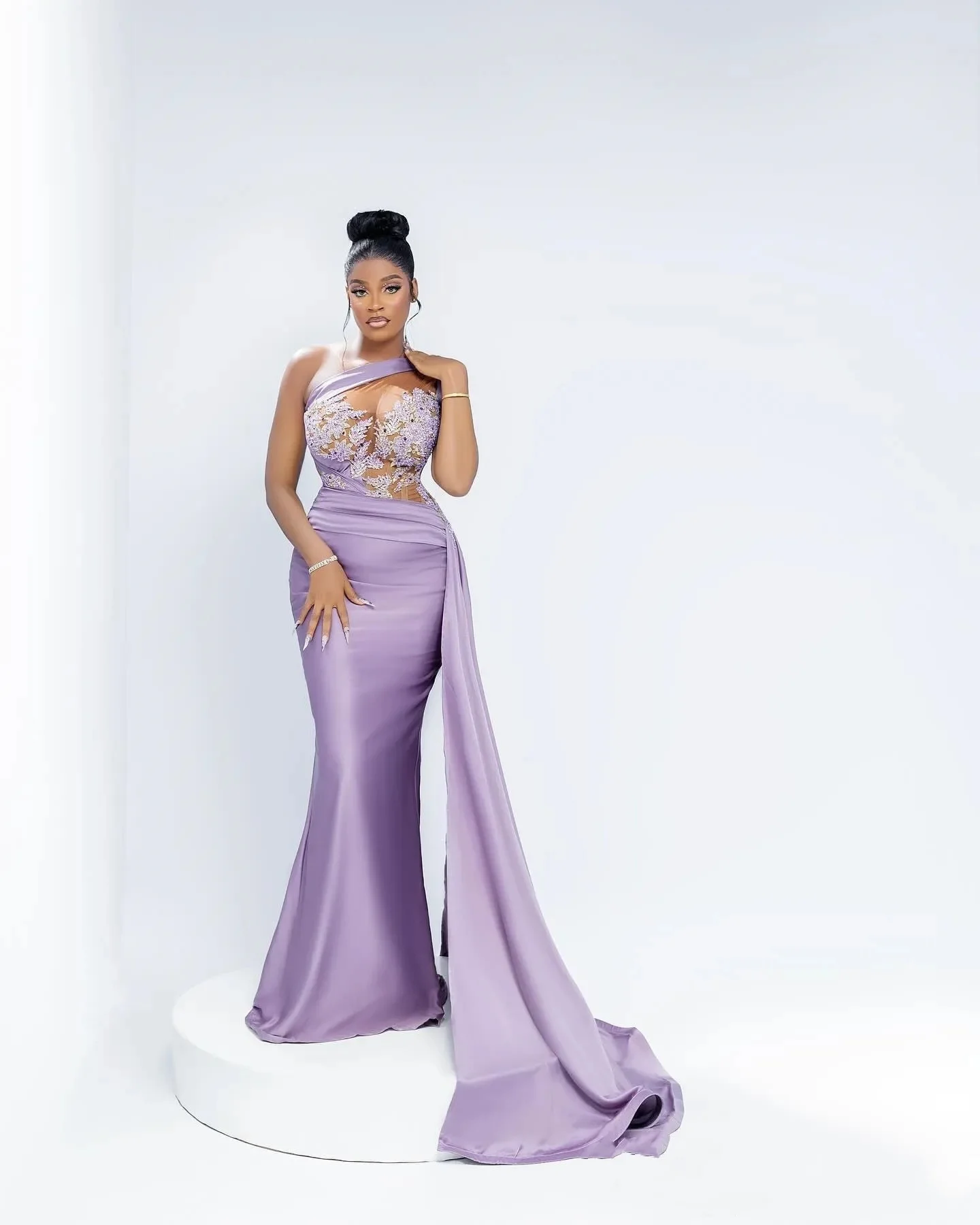 

Элегантное лавандовое платье с прозрачным вырезом и аппликацией из бисера, кружевное платье на день рождения, вечерние платья, платье для выпускного вечера, вечерние платья