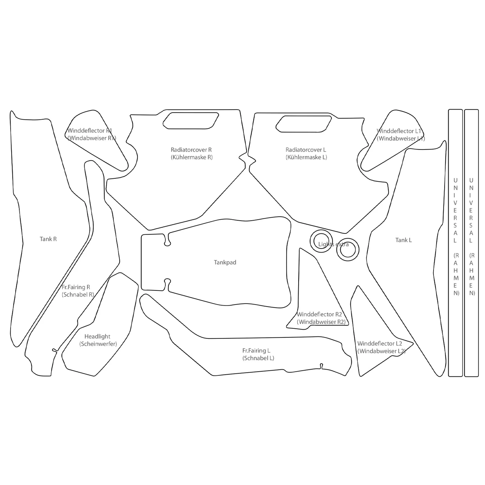 Voor Bmw F900gs Adv Motorfiets Ppf Verf Bescherming Kuip Bescherming Tpu Anti-Kras Film Past F900 Gs Avontuur 2024