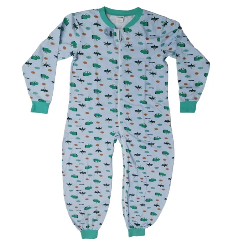 Fashion Cute Cartoon Print Pure Cotton Bodysuit ABDL Adult Baby Plus Size zipper Jumpsuit Unisex DDLG Pajamas Home Clothes﻿ view 3