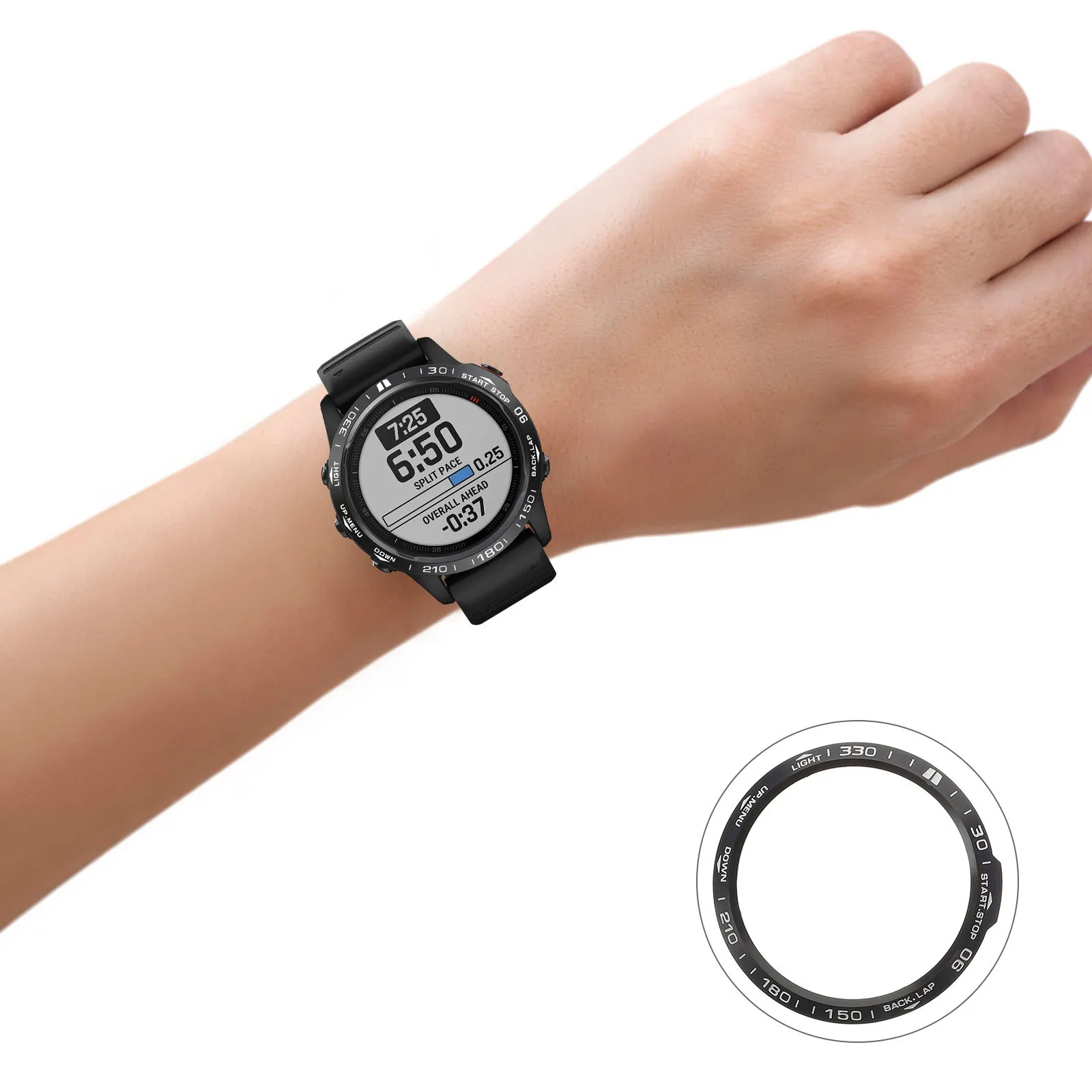 

1Pcs Metal Watch Ring for 6X Premium Stainless Steel Bezel Protector Anti-Scratch Lightweight Watch Case Cover Dial Bezel Ring