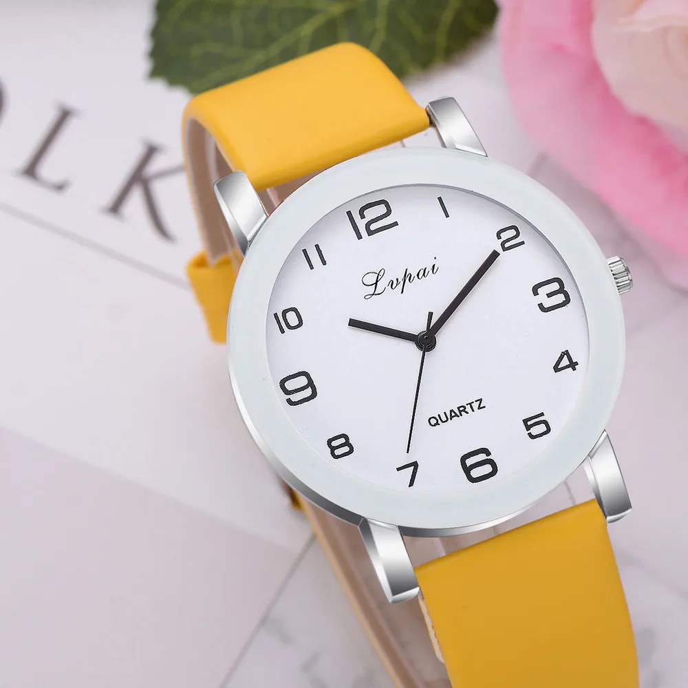 

Women's Casual Watch Fashion Leather Ladies Watches Simple Analog Quartz Clock Dress Wristwatch Montre Femmes