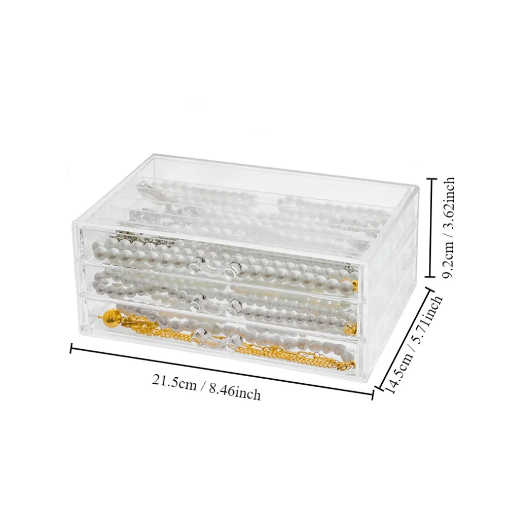 حامل عرض قلادة من البلاستيك الشفاف ، منظم قلادة ، صندوق عرض المجوهرات ، سطح الطاولة ، سعة كبيرة ، سهل الاستخدام ، قابل للإزالة