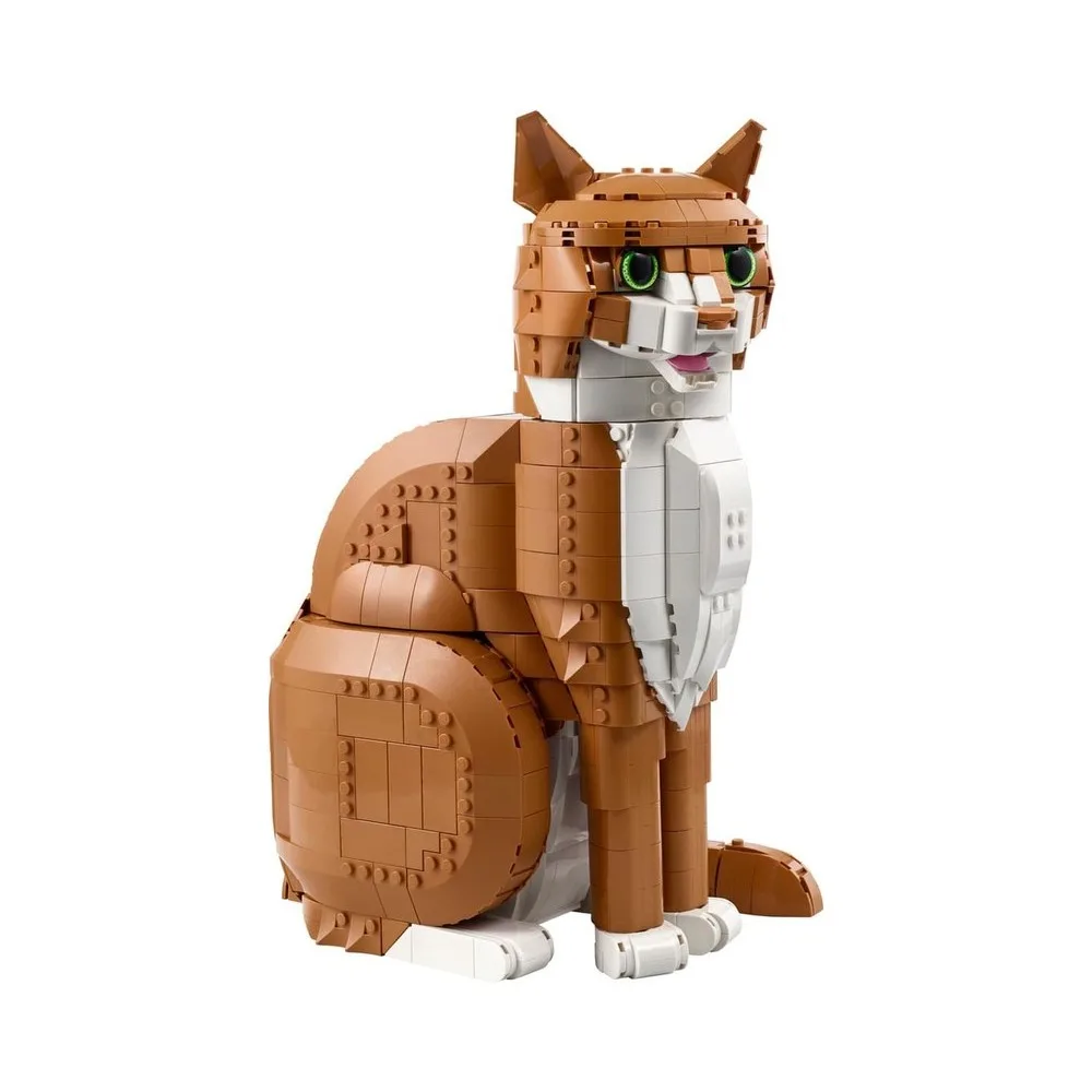 

2026 New Ideas 21376 Orange Cat Animal Model Building Blocks Assemble Cute Cartoon Bricks Puzzle Toys For Children Gifts