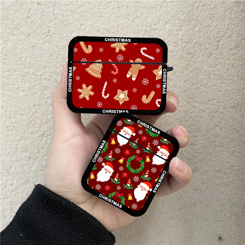 Cute Santa Elk Snowman Christmas Earphone Case For Airpods 4 1 2 3 Pro Wireless Headphone Cover For Air Pods Pro2 Accessories