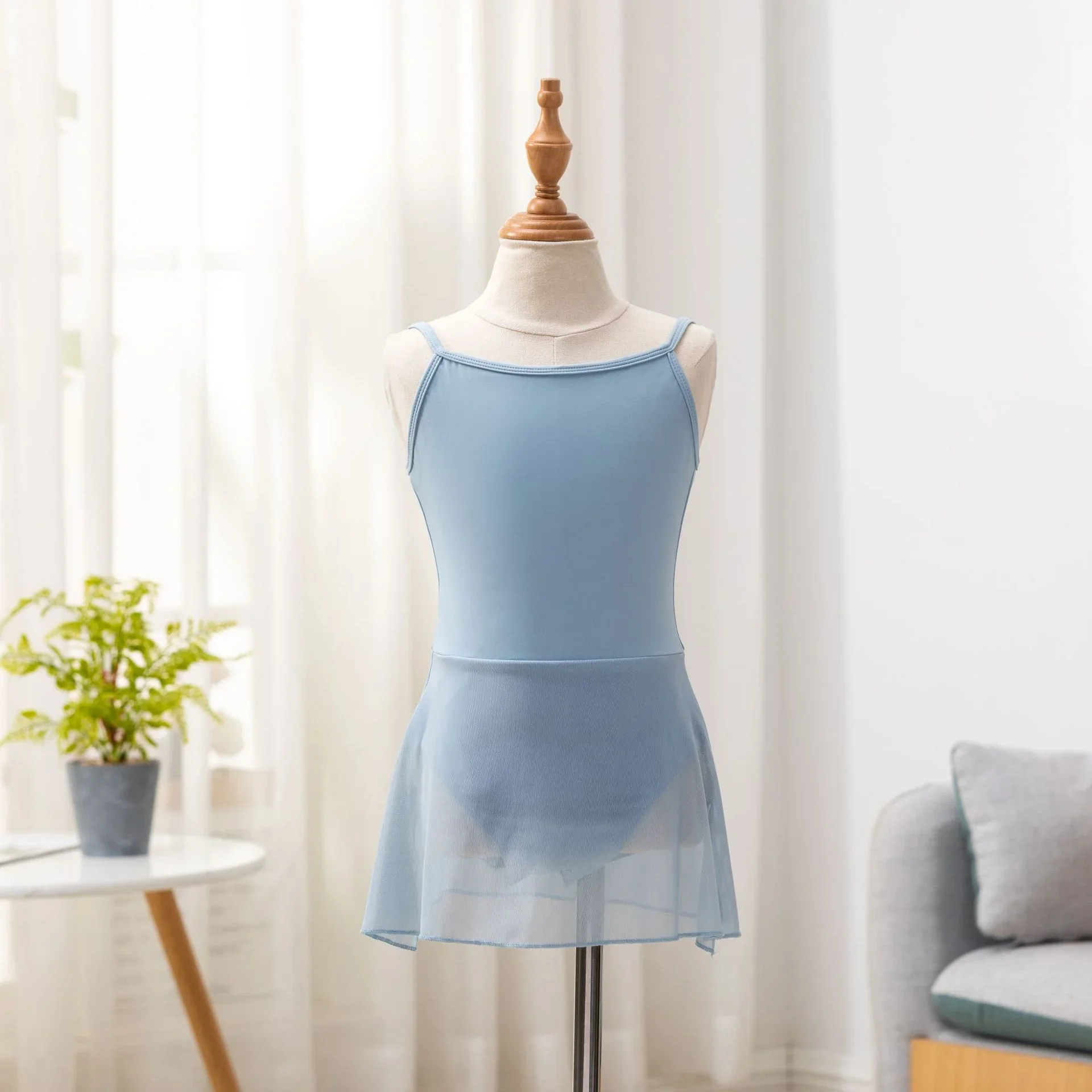 

XS40 Children's dance dress girls practice dress summer short sleeve lace girl