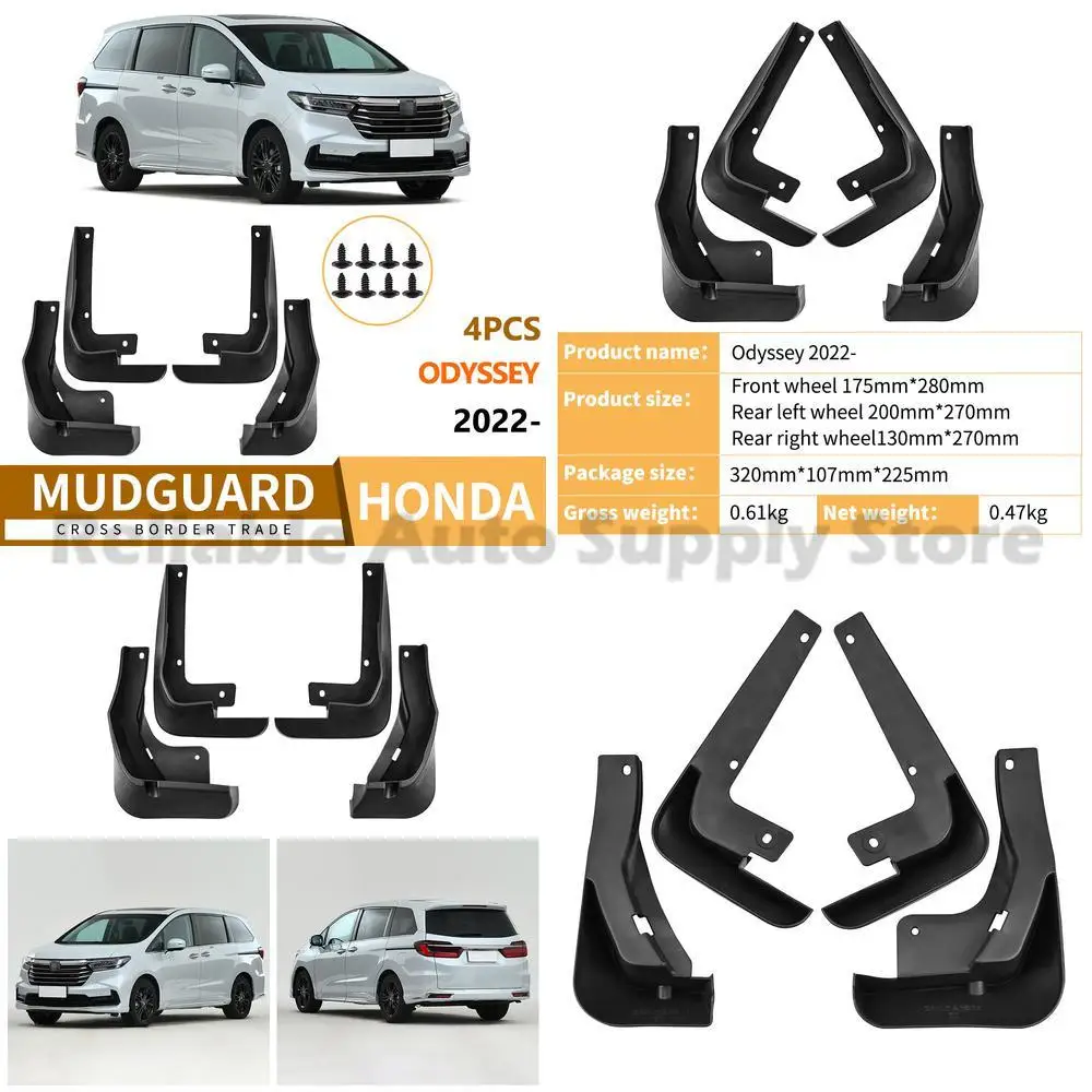 

For Honda Odyssey 2022-2024 Mud Flaps Fender Trim Front Rear Wheel Auto Accessories Premium Quality Durable Protection