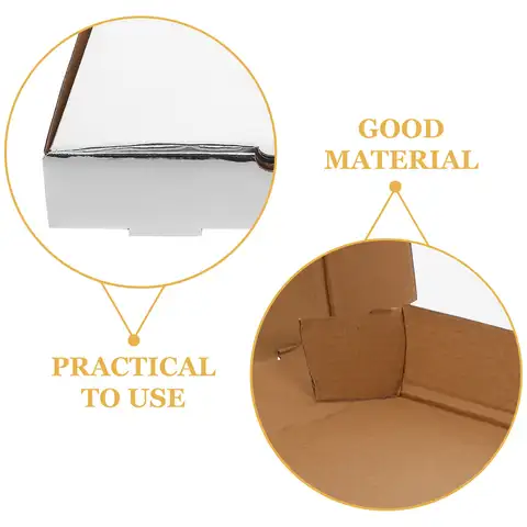 10Pcs Pizza Boxes Takeaway Packaging Heavy Duty Food Containers for Restaurant Delivery Fast Food Storage Corrugated Paper Box