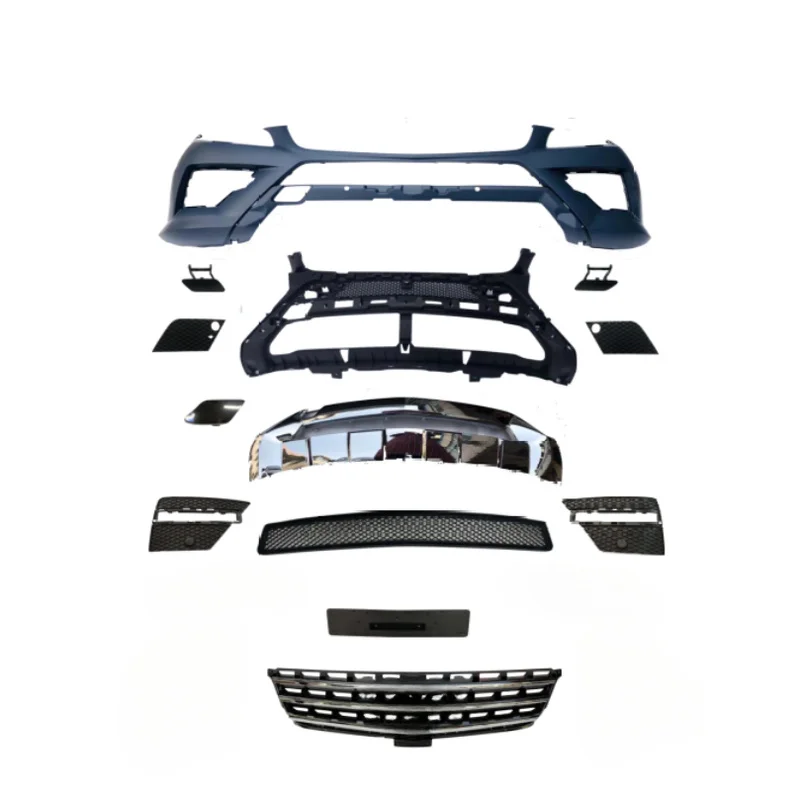 High Quality PP+ABS Front Bumper Body Kit With Running Light For ML-Class W166 Exterior Tuning Parts