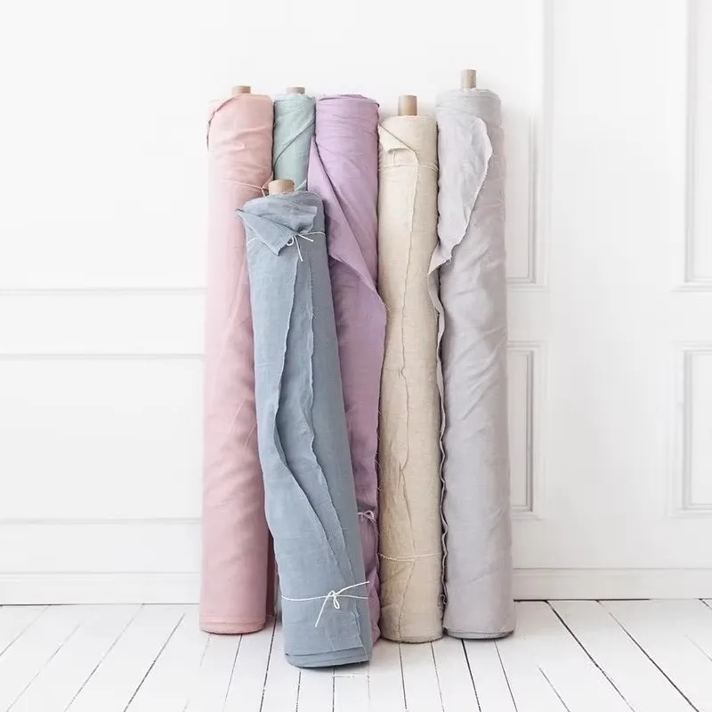 100% Pure Linen Fabric 280cm Wide French Natural Flax Cloth 50-300cm Length Optional For Bedding Clothing Tablecloth DIY Crafts