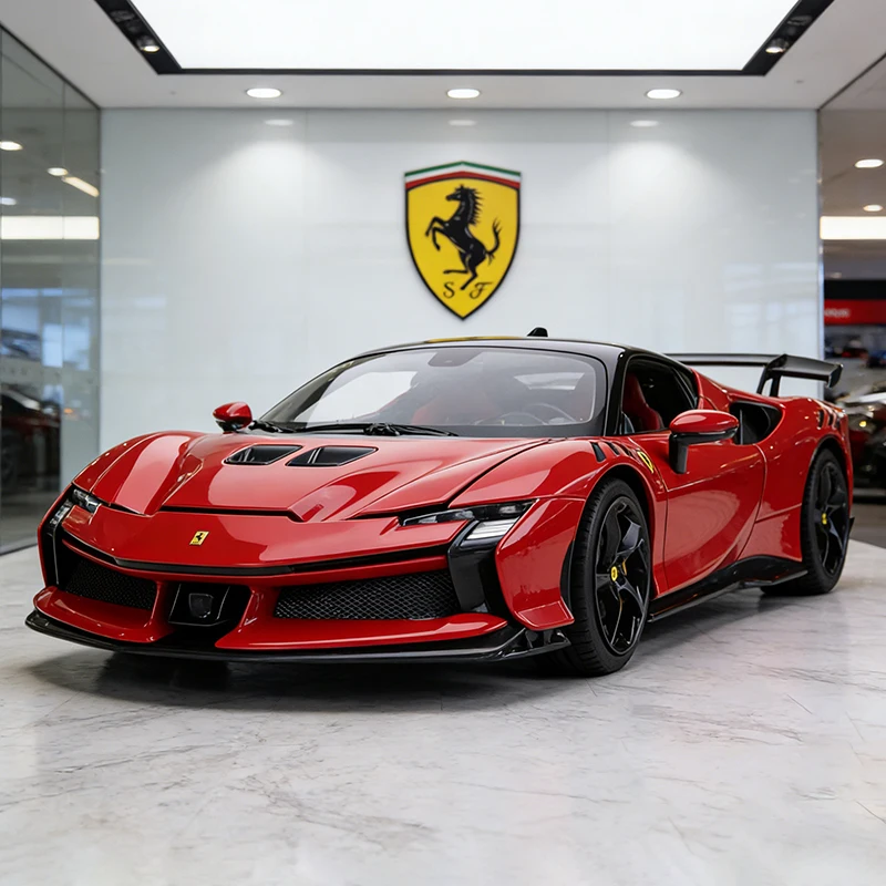 

Bburago 1:24 Ferrari SF90 XX Stradale Alloy Car Diecasts & Toy Vehicles Car Model Miniature Scale Model Car For Children