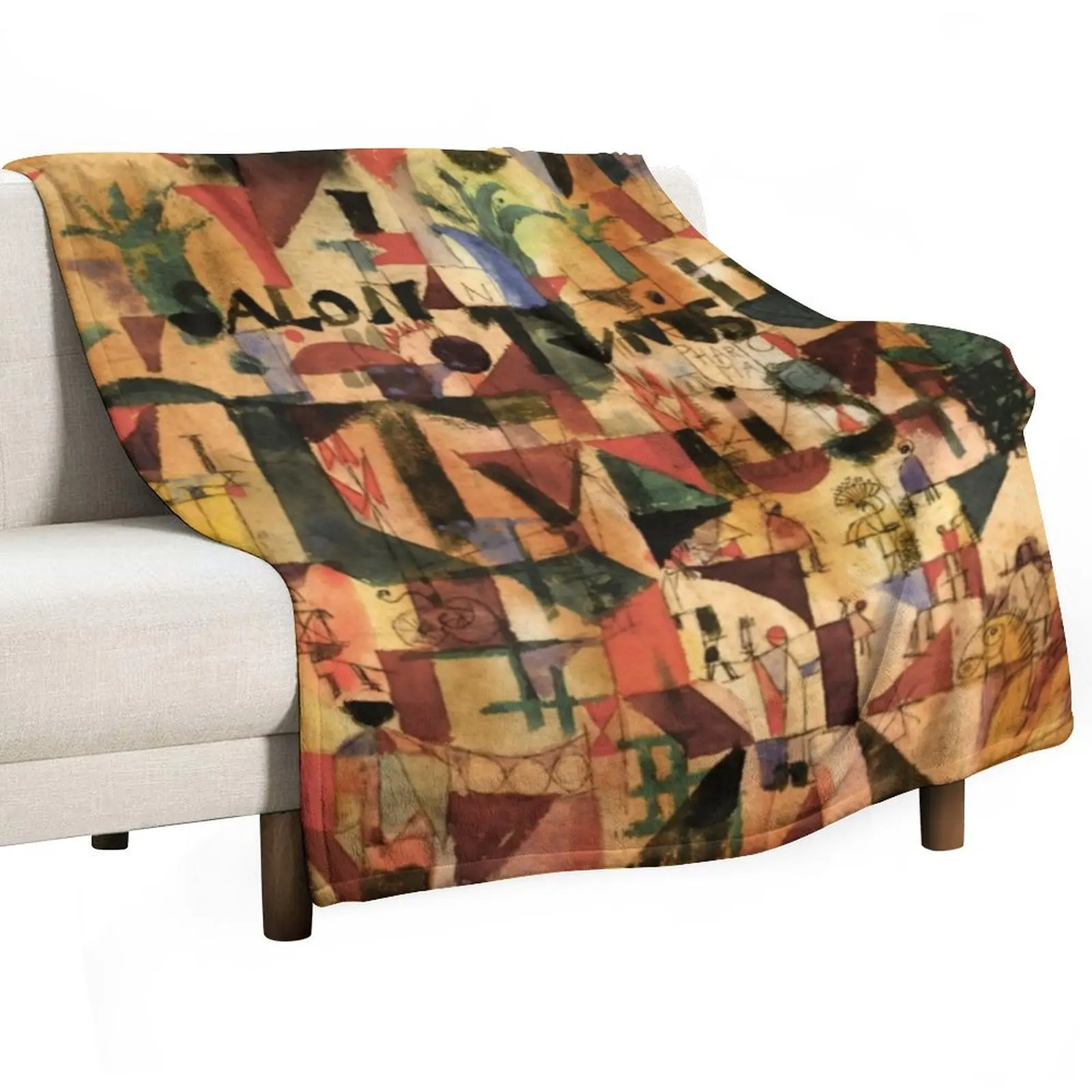 

Paul klee - "Salon Tunisien" | Klee-inspired Items w/Signature Throw Blanket Flannel Beautifuls Bed linens Blankets