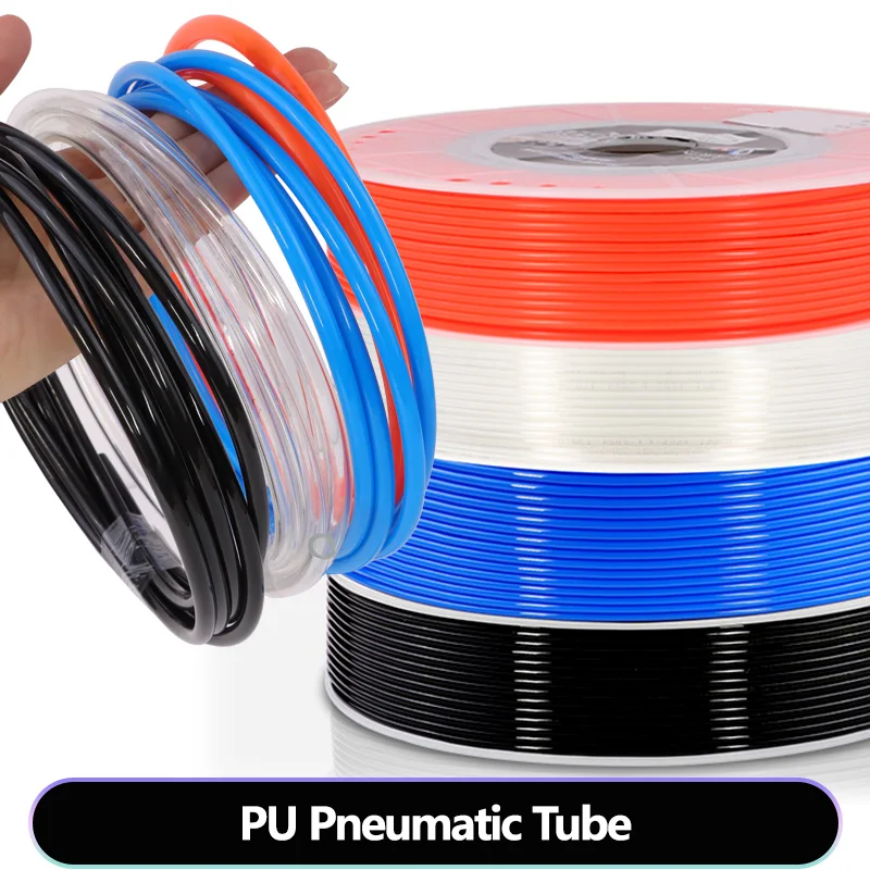 2-10M PU Pneumatic Tube Flexible Component Air Hose 3x2/5x3/6x4/8x5/10x6.5/12x8/14x10/16x12mm For Compressor Polyurethane Tubing