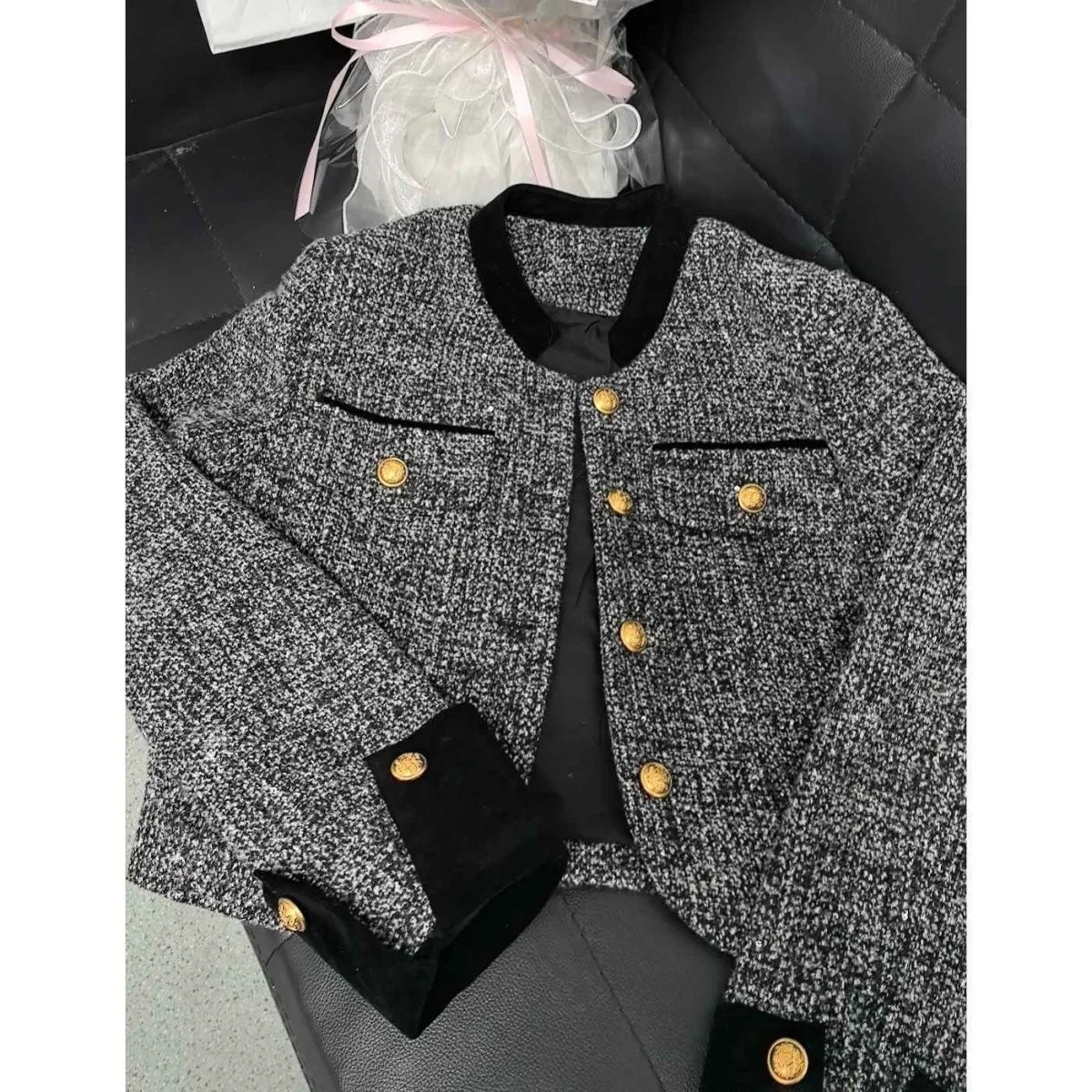 Fashionable Short Outerwear for Women Elegant Personality High Fashion Lady Top Polyester Fiber Autumn Season New Arrival