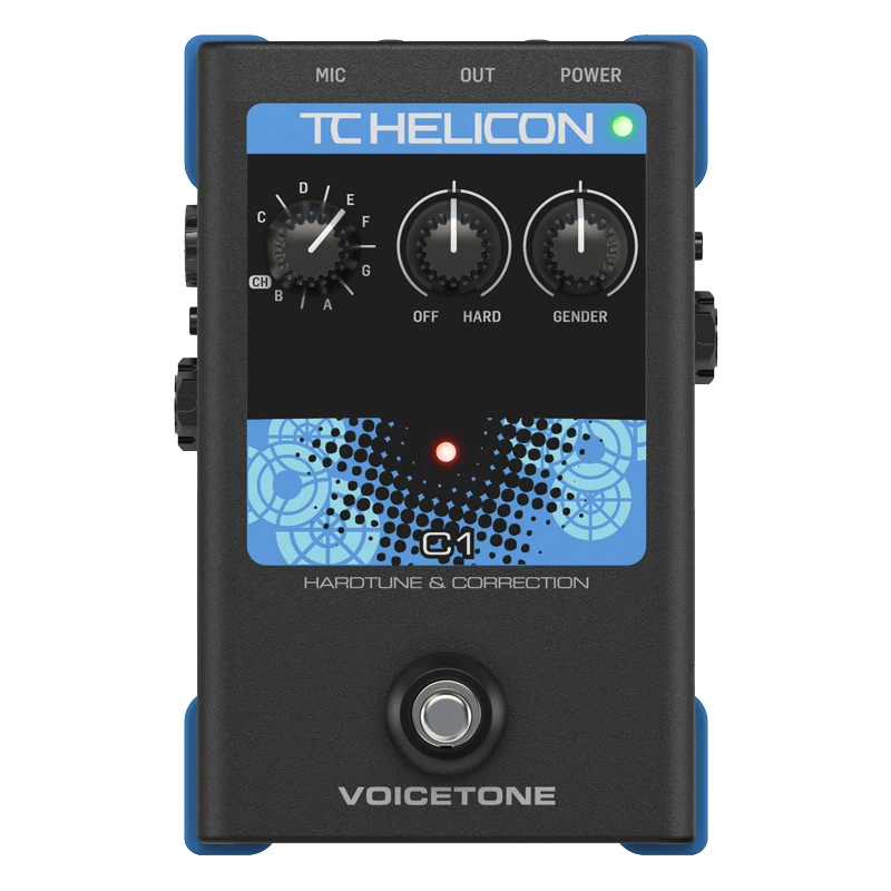 TC Helicon VOICETONE C1 Pedal de efectos de guitarra con modificación de voz profesional para espectáculo y transmisión en vivo