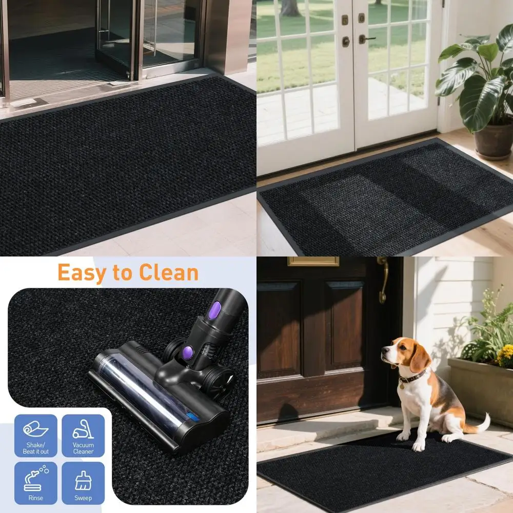 Tappetino per porta interno/esterno antiscivolo personalizzabile, 2 piedi x 20 piedi, tappetino per ingresso facile da pulire di livello commerciale, profilo basso per la sicurezza