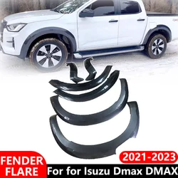 Fender Flares Wheel Arch Glossy Mudguards for Isuzu Dmax 2021 2022 2023 Mudguard Double Cabin Car Accessories