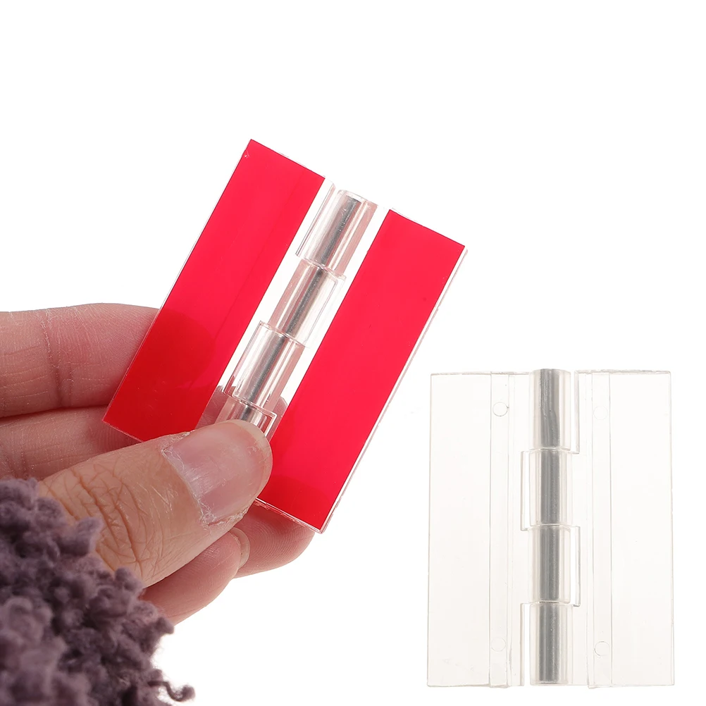 

5pcs Self Adhesive Hinges 45x34mm Acrylic Cabinet Mini Hinge Replacement Small Box Lid Folding Furniture Parts