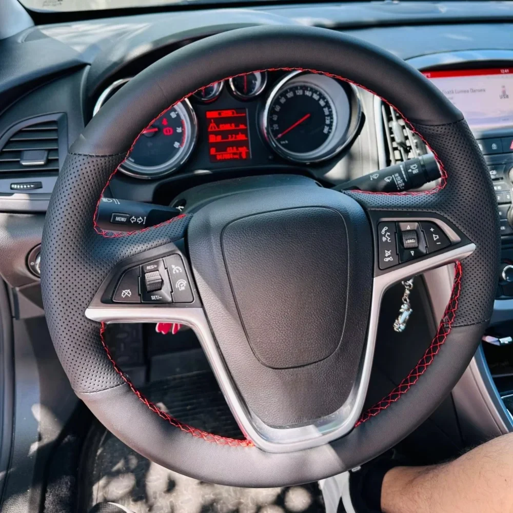 Car Steering Wheel Cover Insignia 2008-2013 Astra (J) Cascada Mokka 2012-2019 Non-Slip Car DIY Steering Wrap For Opel Insignia