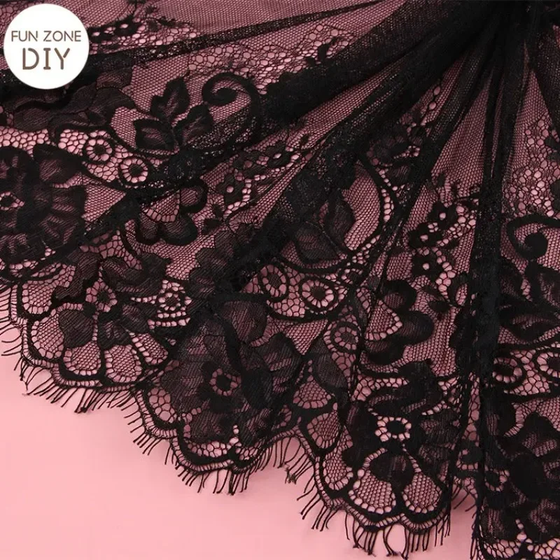 FZdiy Big Size Black Lace Fabric Webbing Decoration Love Gift Packing Ribbon DIY Sewing Craft Supplies Fall Plate Lace Decor