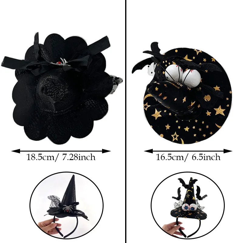 Novo design brilho headbands cosutmes acessório adereços horror aranhas morcegos olhos headbands brilho no escuro