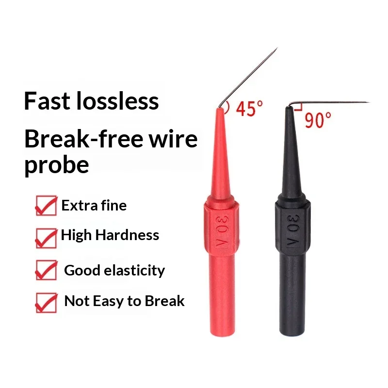 10Pcs Tip Probes 0.7MM Diagnostic Tools Multimeter Test Lead Extention Back Piercing Needle Autotools Automotive Kit Machine