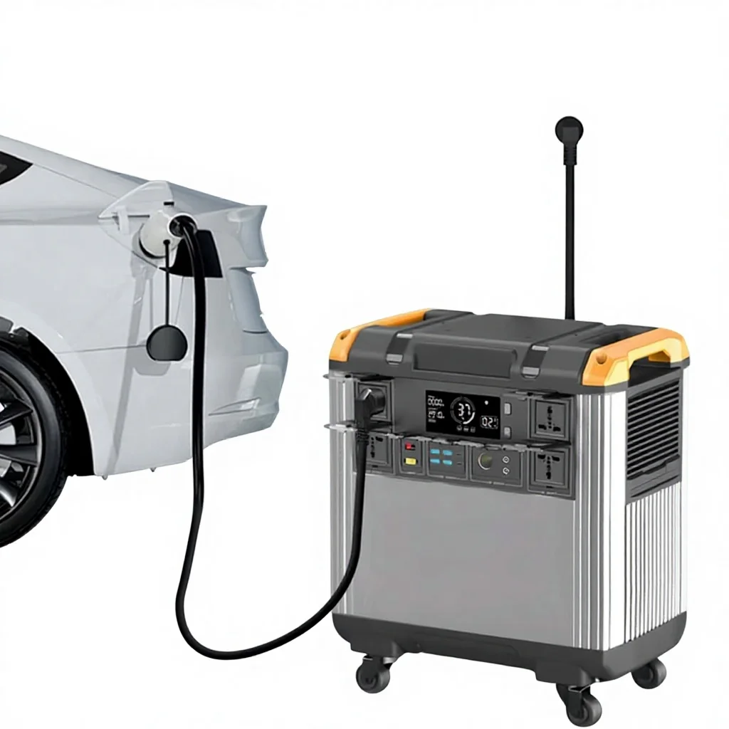 Emergency EV Power Bank EV-AC Chargers V2L 4032Wh LiFePO4 Solar Panel Car Compatible 4000W Extra Portable Energy Storage