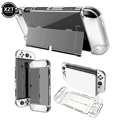 New Crystal Protect Shell for Nintendo Switch OLED Transparent Hard Case Cover dockable for Switch OLED Console Accessory