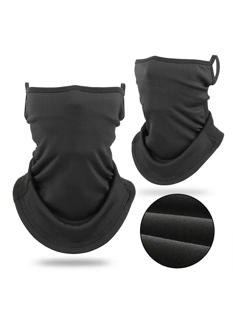Zimowa ciepła chustka półmaska na twarz Hang-Ear Neck Warmer Gaiter Tube Scarf wiatroszczelna narciarska wędkarska apaszka z pałąkiem na głowę mężczyźni kobiety — zdjęcie 2