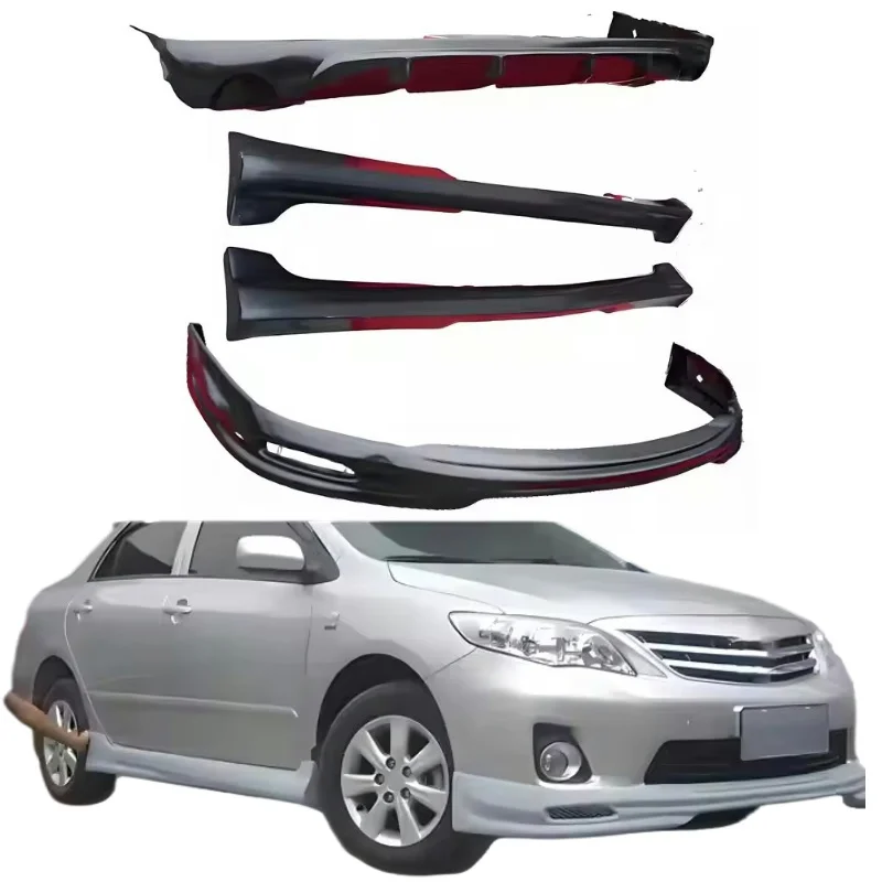 

Auto Body Systems Pp Wide Body Kit Front Bumper Lip, Rear Bumper Lip and Side Skirt for Toyota Corolla 2011 2012 2013