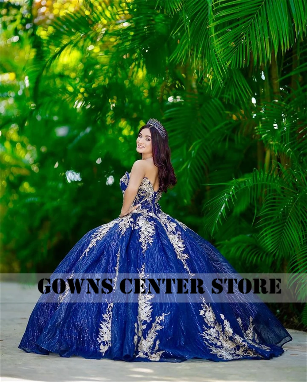 Royal Blue Beaded Lace Applque Sweetheart Quinceanera Dress 2024 Tulle Party Dresses Birthday Sweet 16 Dress pornos de 15