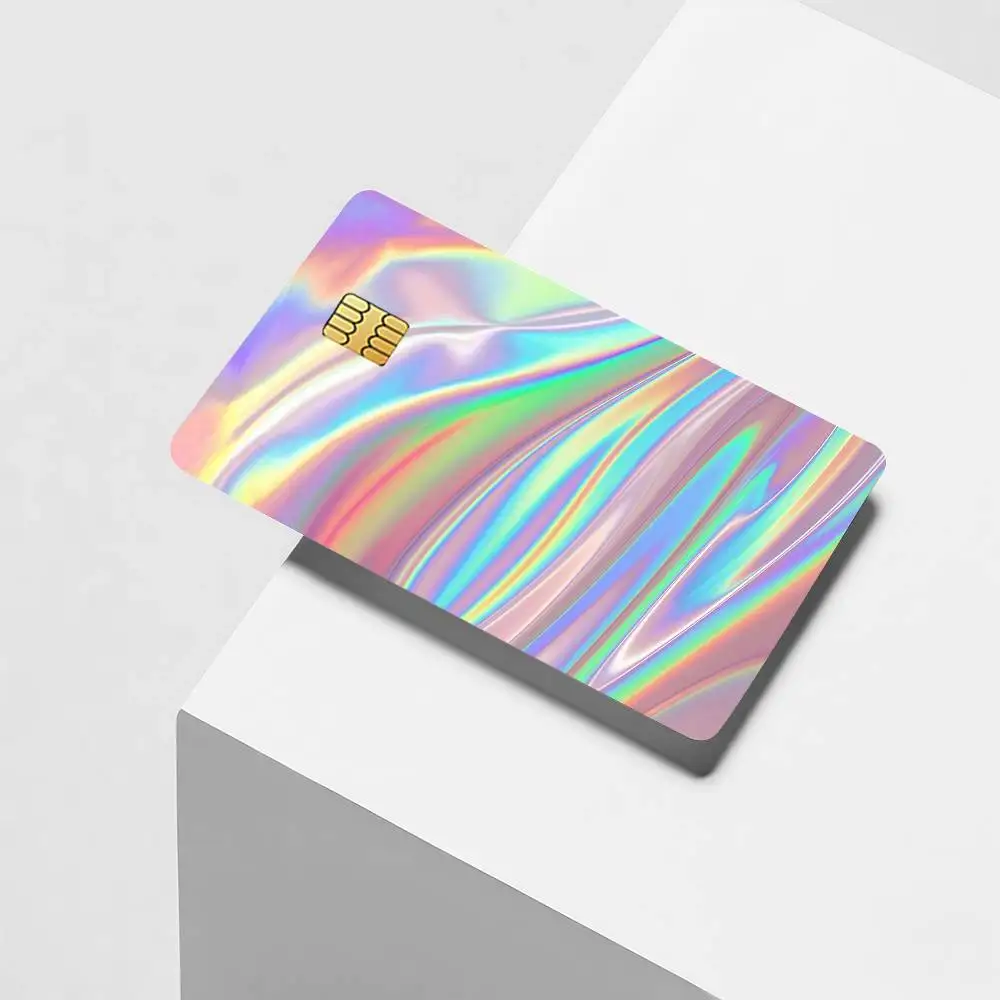 Laser process Credit Card Decorative Card Stickers Suitable For Bank Cards Metro Transit Anti-scratch Gift 4PCS