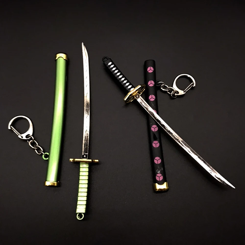 ミニロロノア・ゾロ 8 色武器刀キーホルダー男性女性 OP アニメ鞘刀セイバーバックルツールホルダーギフトおもちゃ
