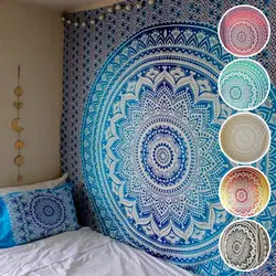 Mandala Bohemian Yoga Mat Beach Towel Shawl Blanket Indian Wall Hanging Tapestry Polyester Easy To Carry Durable Multiple Uses