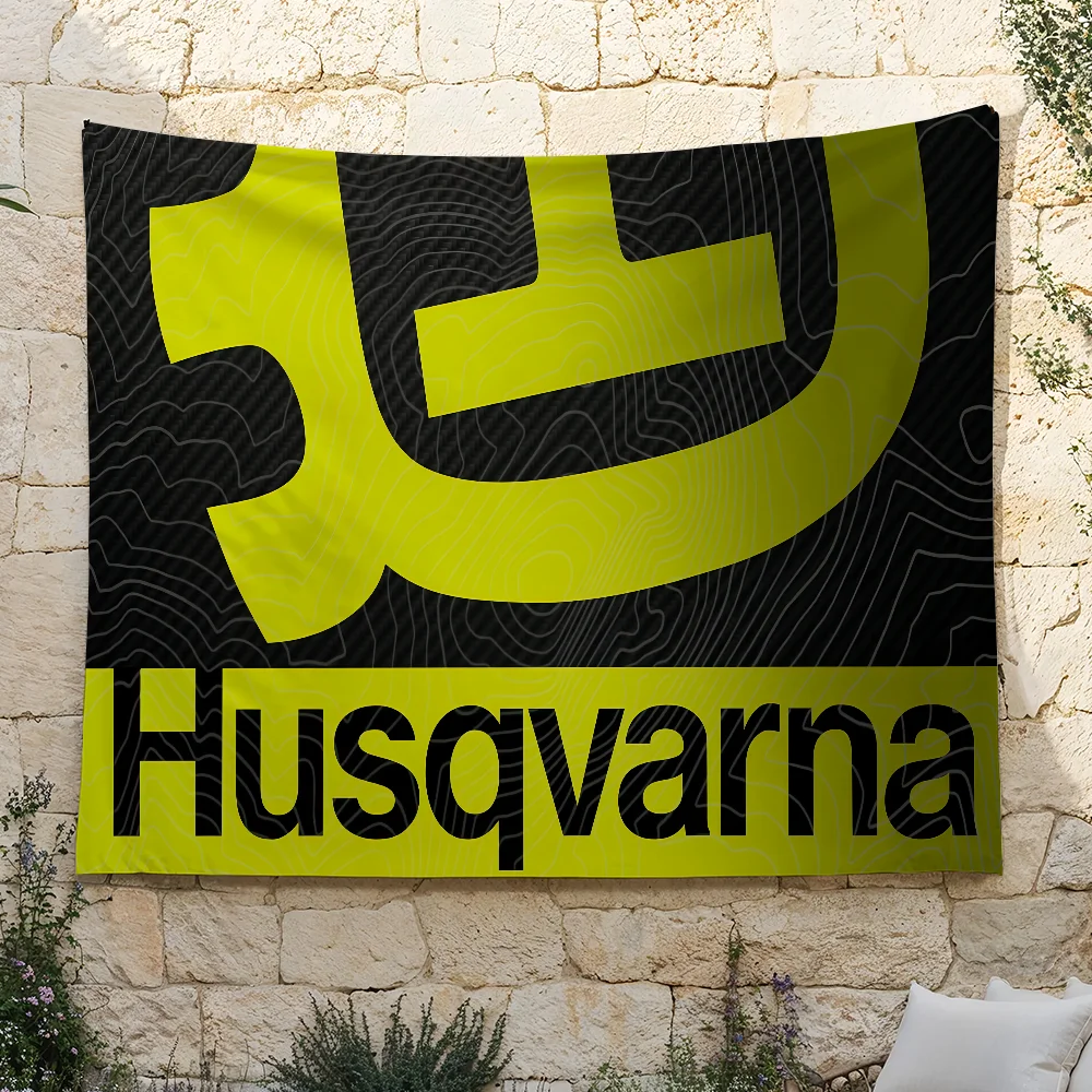 Fashion Cool flag For Camping Party Picnic Studio Booth Background Wall Interior Decoration H-Husqvarnas-S Logo Banner