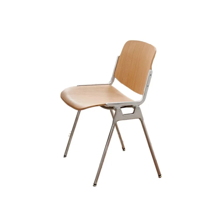 Pre-owned dining chairs Nordic home solid wood simple backrest chairs designer wrought iron restaurant vintage café chairs