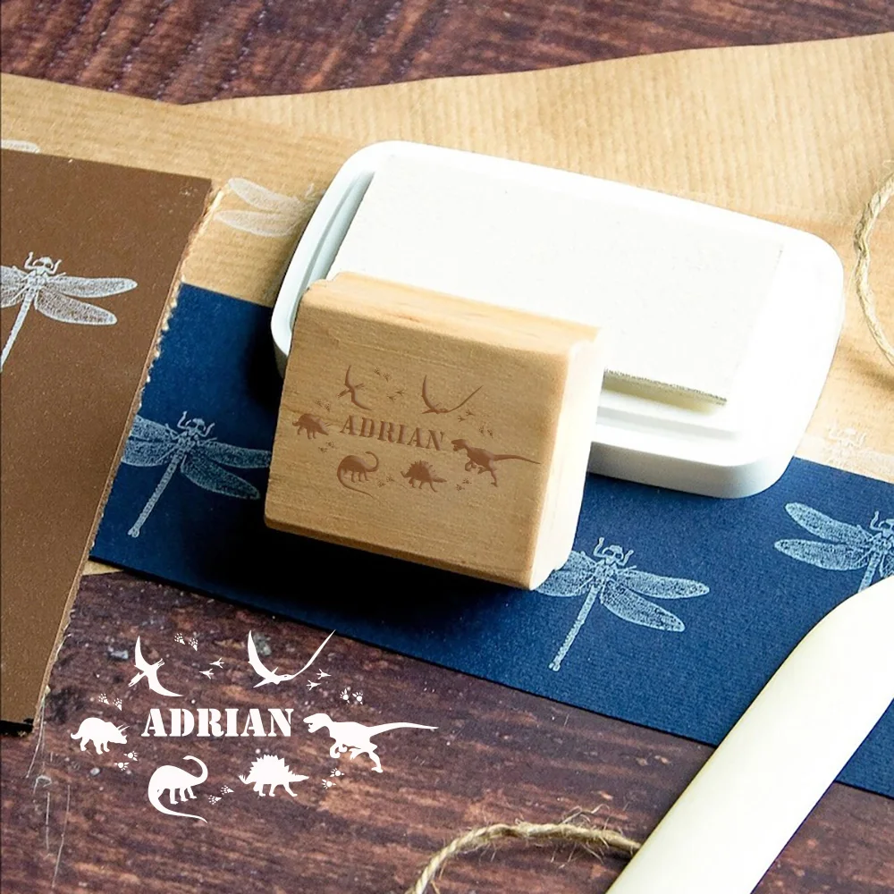 1 pièce – Tampon en bois personnalisable avec nom, idéal pour les occasions festives – Sceau en bois personnalisable pour identifier vos effets personnels
