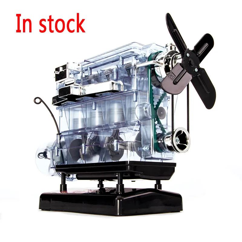 

Inline Four-cylinder Mini Engine Model L4 Straight Four DIY Engine Movable Assembled Toy Car Model Kit