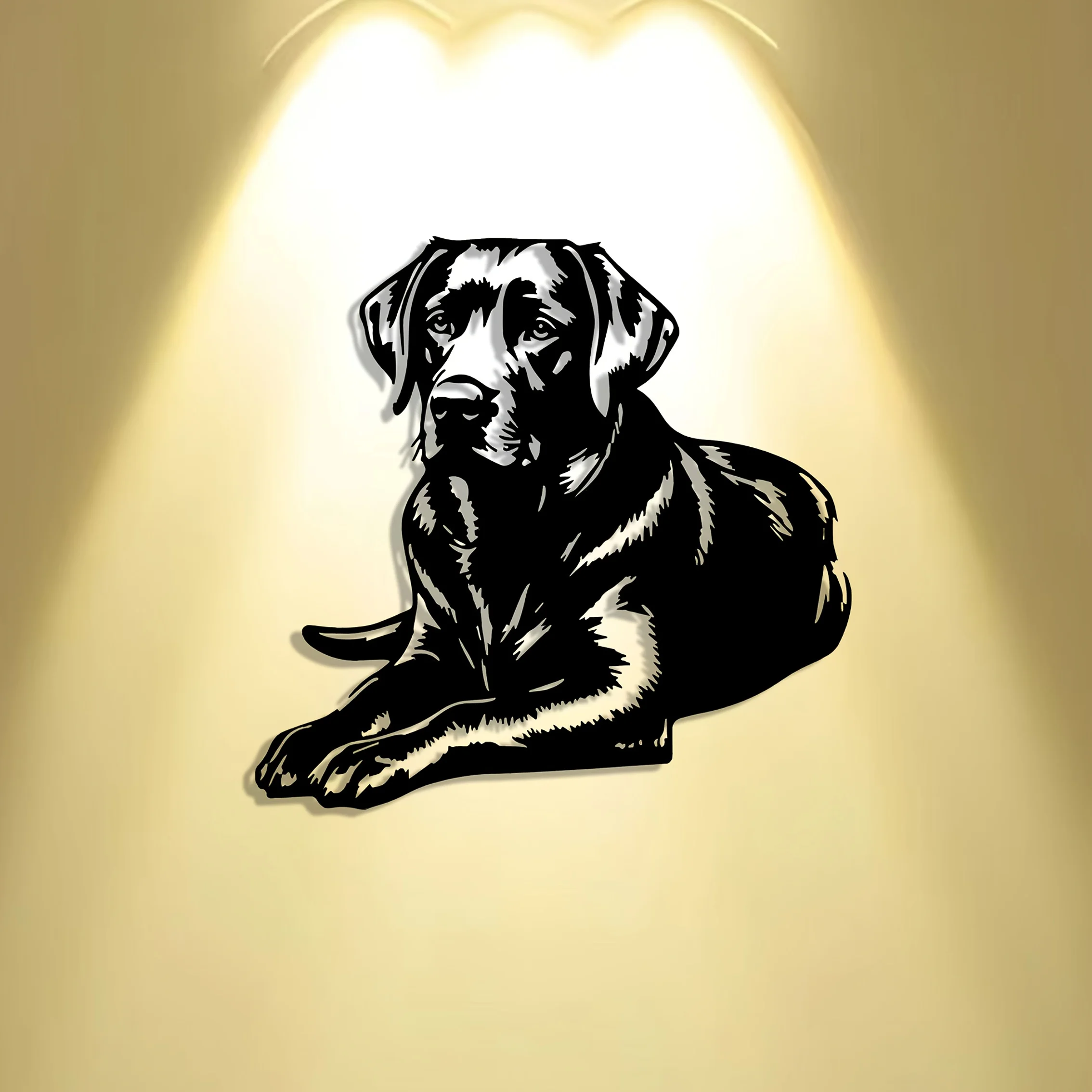 Minimalist Cute Dog Iron Wall Art Halloween Abstract Metal Sign Exquisite Hollow Office Living Room Bedroom Patio Gift Decor
