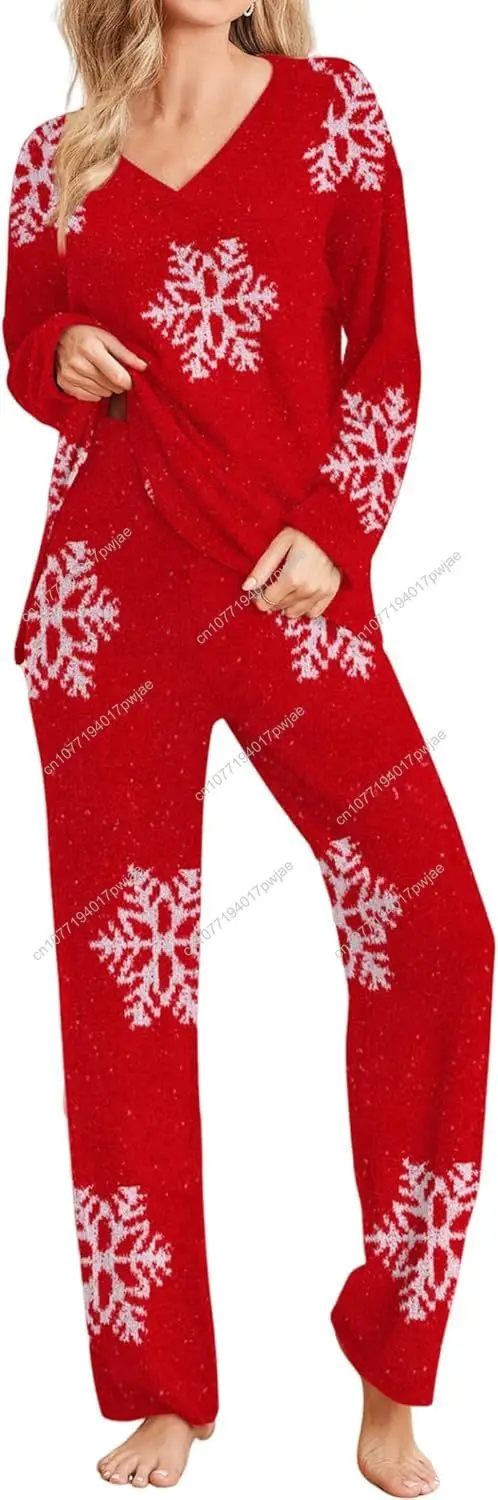 

Ekouaer Womens Pajama Sets Fuzzy Fleece Sleepwear Long Sleeve Pjs 2 Piece Lounge Set Fall Outfits Sweater Nightwear S-XXL