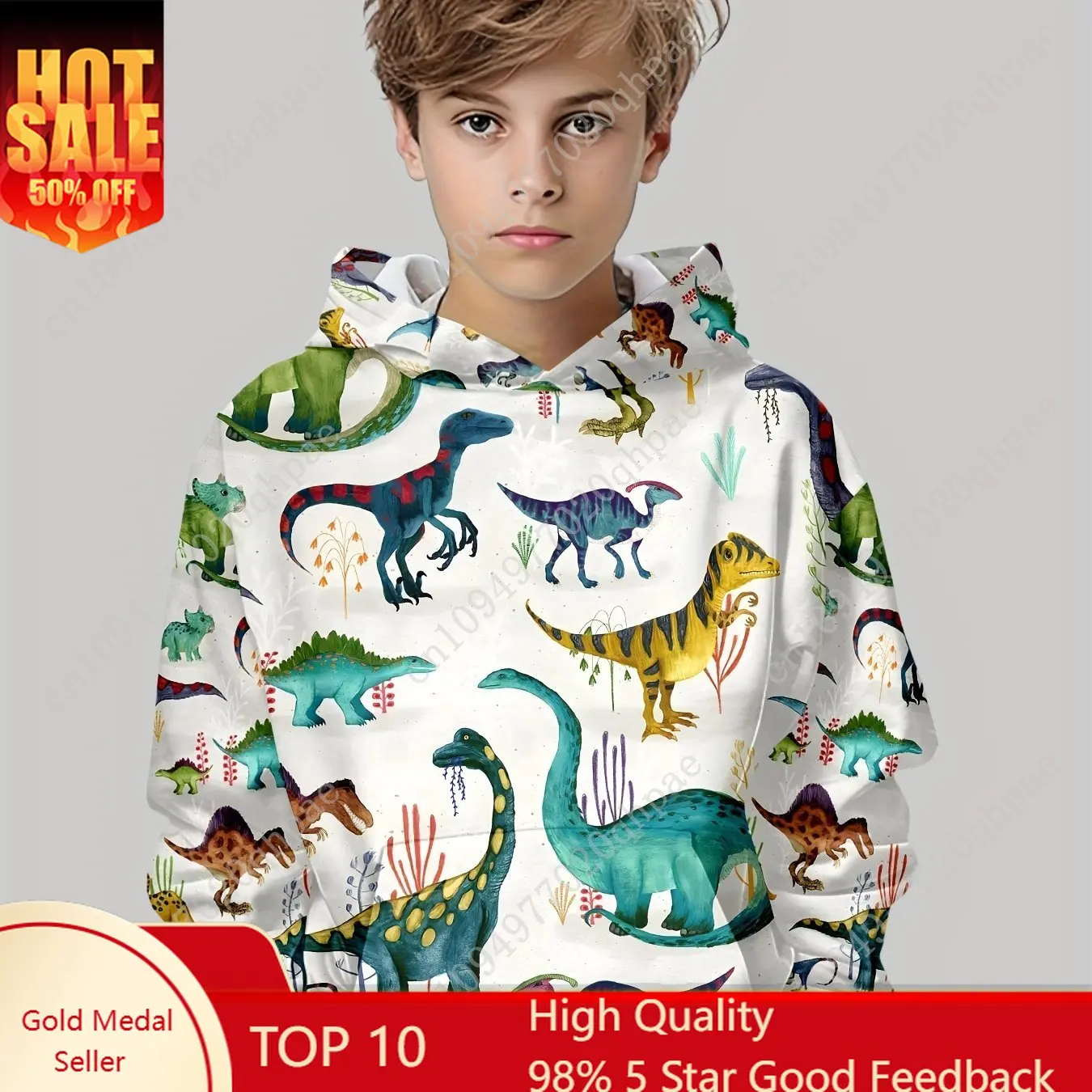 

Kids Clothes Boys Hoodies Long Sleeve 3D Dinosaurs Print Children Spring Fall Clothes Casual Stylish Outdoor Boy Clothes Tops