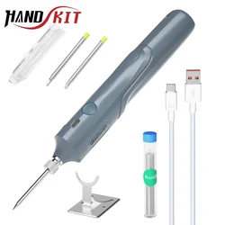 10W Battery Soldering Iron 3-step Temp Adjustment Fast Feating Soldering Of Miniature Electronic Components Type-C Charge