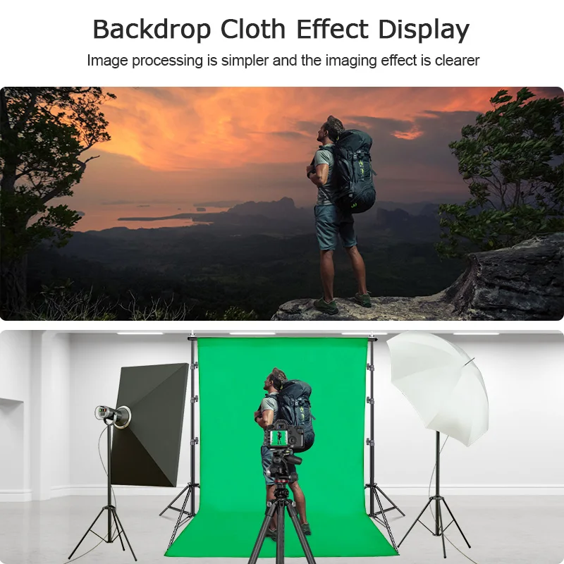 การถ่ายภาพฉากหลัง Muslin Chromakey สีเขียวหน้าจอพื้นหลังฉากหลังผ้าสำหรับ Youtube Photo Studio Video 3x 1/2/3/4/6M