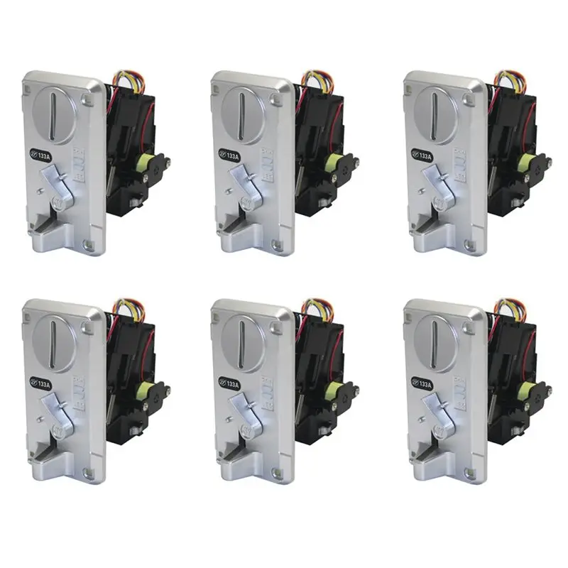 A89E-6X Coin Acceptor Coin Pusher JY133A CPU Arcade Coin Selector For Vending Machine Arcade Game Ticket Exchange