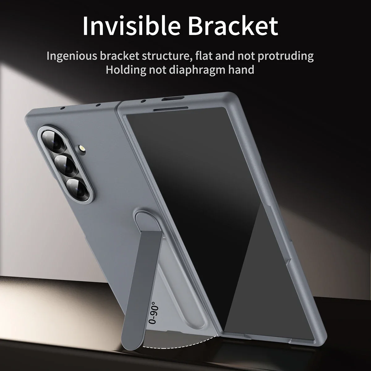 

High Quality, Invisible Folding Stand Phone Case For Samsung Galaxy Z Fold 7 6 5 4 3, Shockproof Protective Back, NO Glass Film