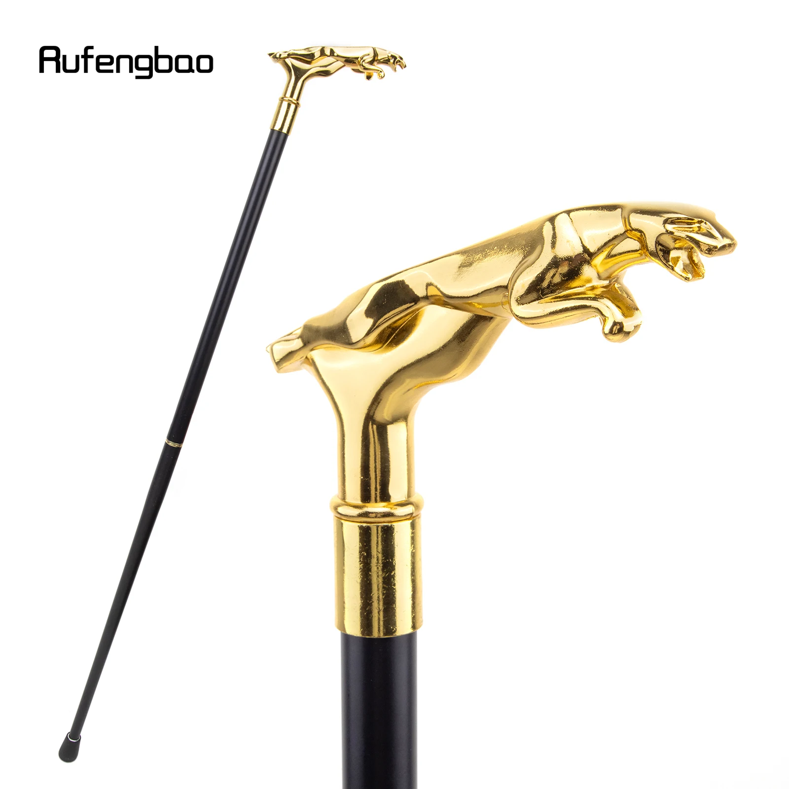 Bastone da passeggio alla moda con manico leopardato di lusso dorato per bastone da passeggio decorativo per feste Elegante bastone da passeggio con