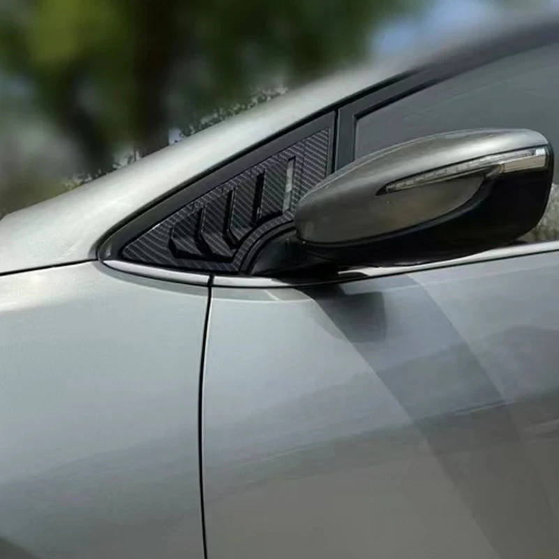 For KIA K3 Forte Cerato 2013-2018  Car Front Window Louver Shutter Cover Side Vent Trim Sticker Scoop ABS Exterior Accessories