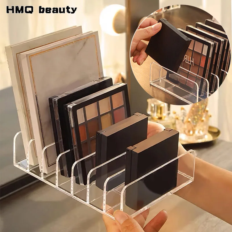 7-Compartment  Makeup Organizer Desktop Eye Shadow Palette Display Box Makeup Blush Cosmetics Shelf Make up Tools Storage Holder