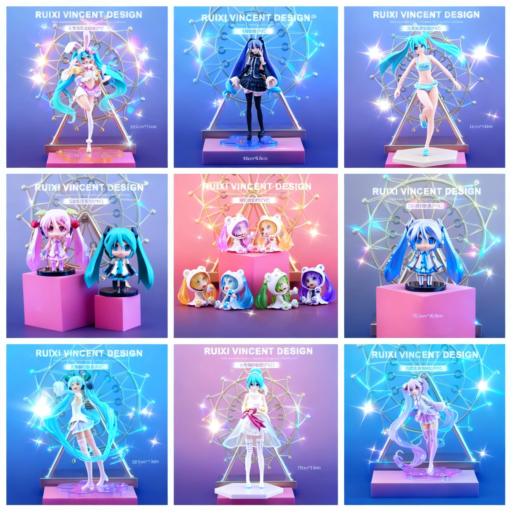 

Аниме-фигурка Хацунэ Мику: коллекционная статуэтка, кукла, красивая девушка, Сейлор Мун, Рем, Асуна, косплей-мерч, подарок для фанатов